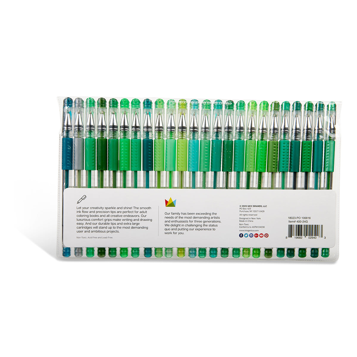 100 Colors Glitter Gel Pen Set, 30% More Ink Neon Glitter Coloring