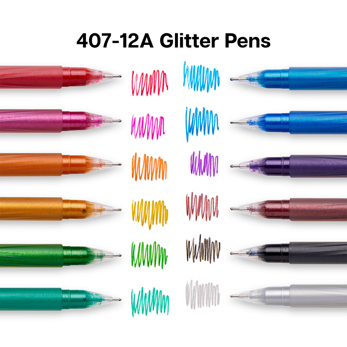 KINGART® Glittering Colored Gel Pens, Scrapbook, Journals, or Drawing