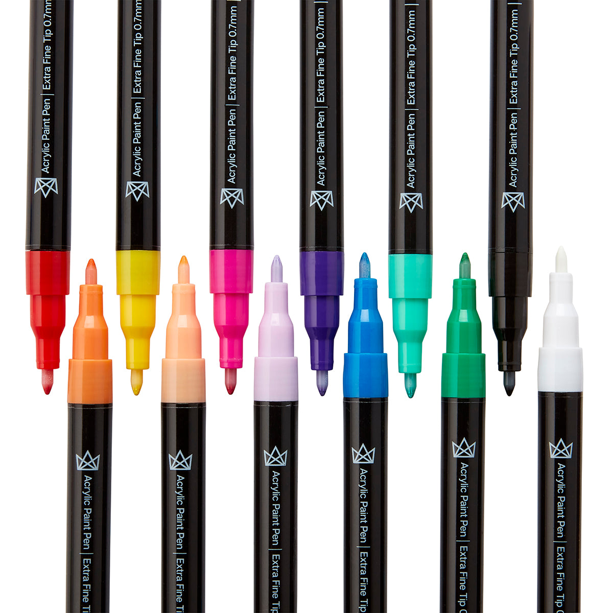 KINGART® Soft Grip Metallic Gel Pens, 2.0mm Ink Cartridge, Set of
