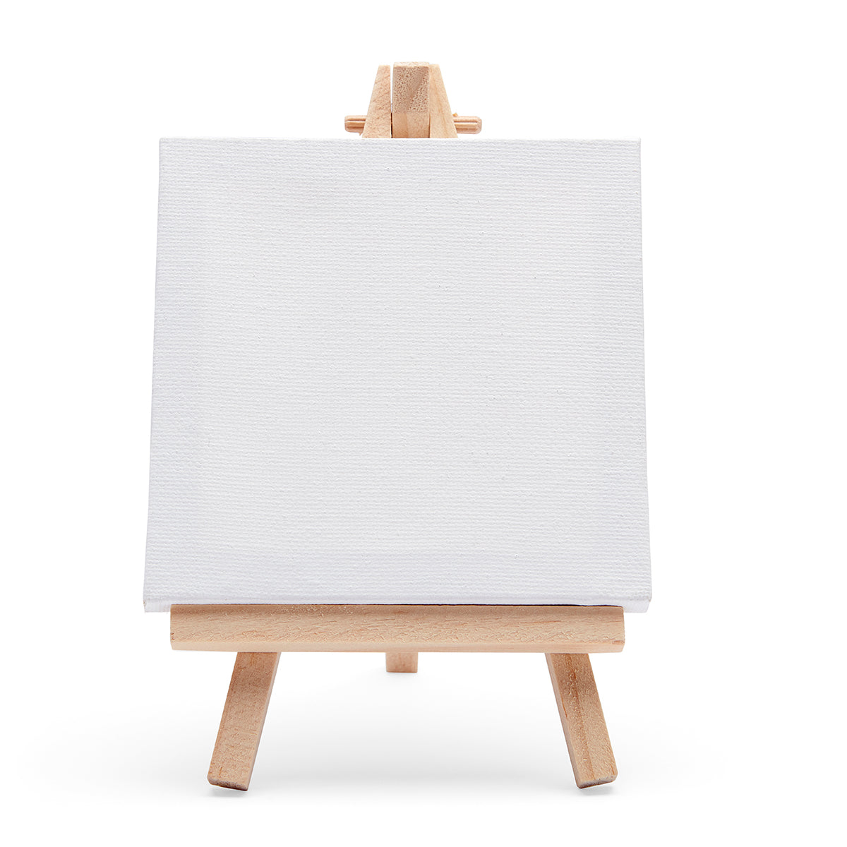 3 x 3 Stretched Canvas with 5 Mini Wood Display Easel Kit, 12 Pack