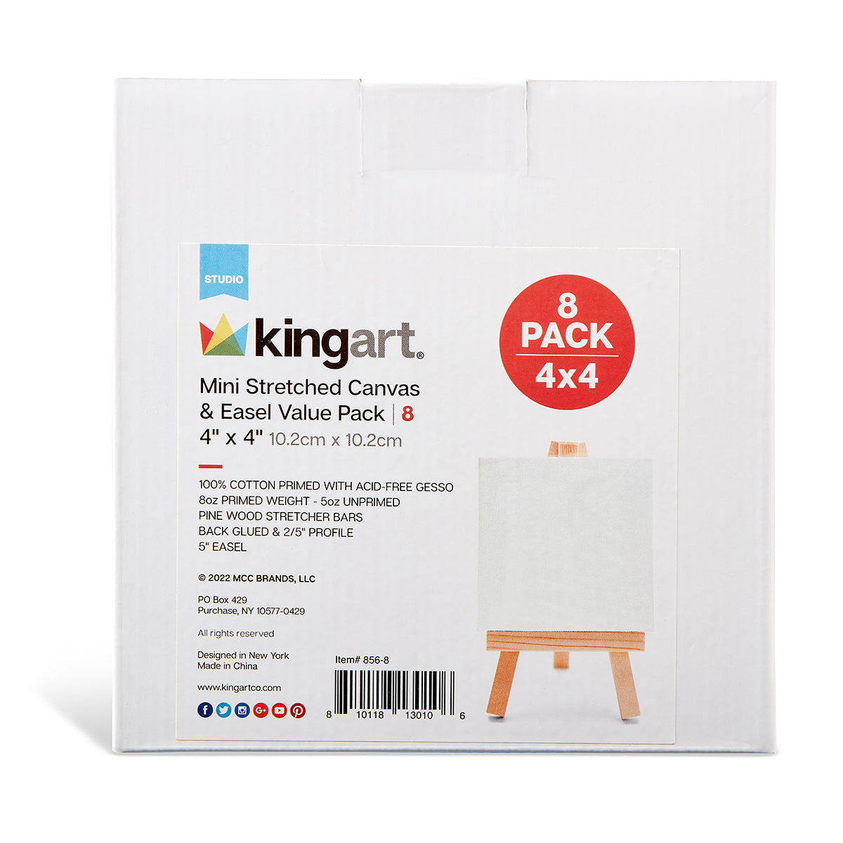 Artist's Loft 4 Piece Mini Canvas And Easel Set [New In Package