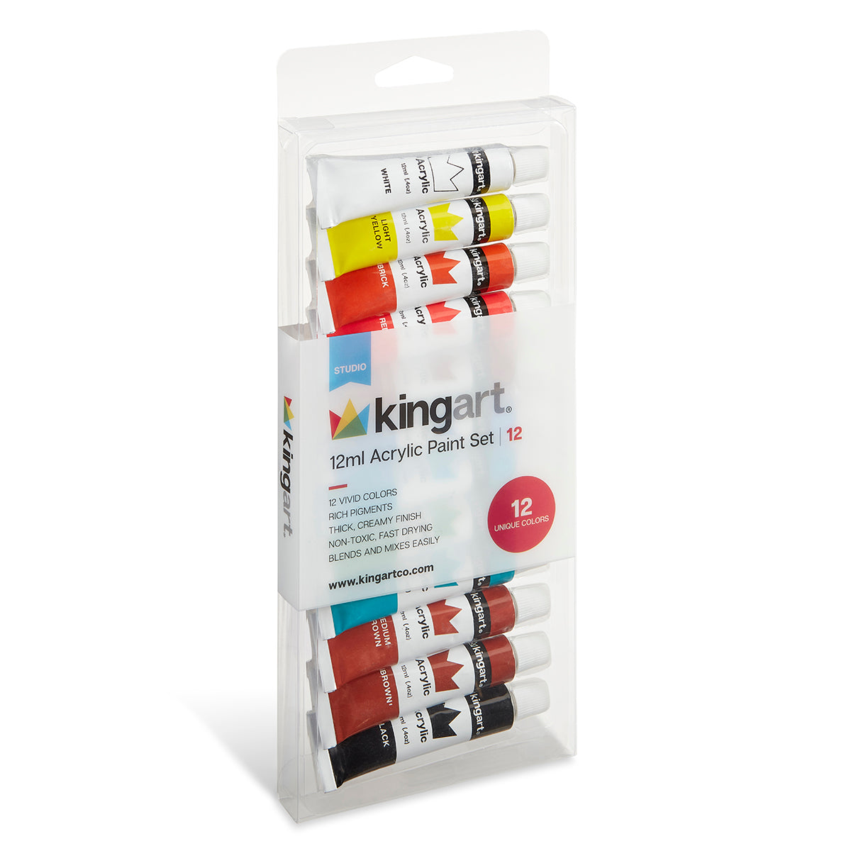 KINGART® PRO Artist Acrylic Paint, Individual Colors, 120ml (4.06oz) Per  Tube, More Colors Available