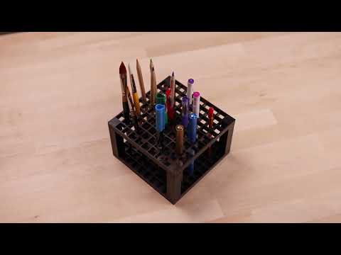 96 Holes Holder Pen Pencil Paint Brush Organizer for Students Office Desk  Supplies (Grey)