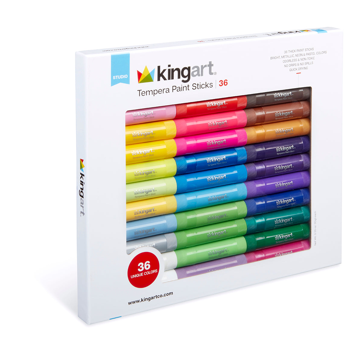 Kingart Tempera Paint Sticks - Set of 24