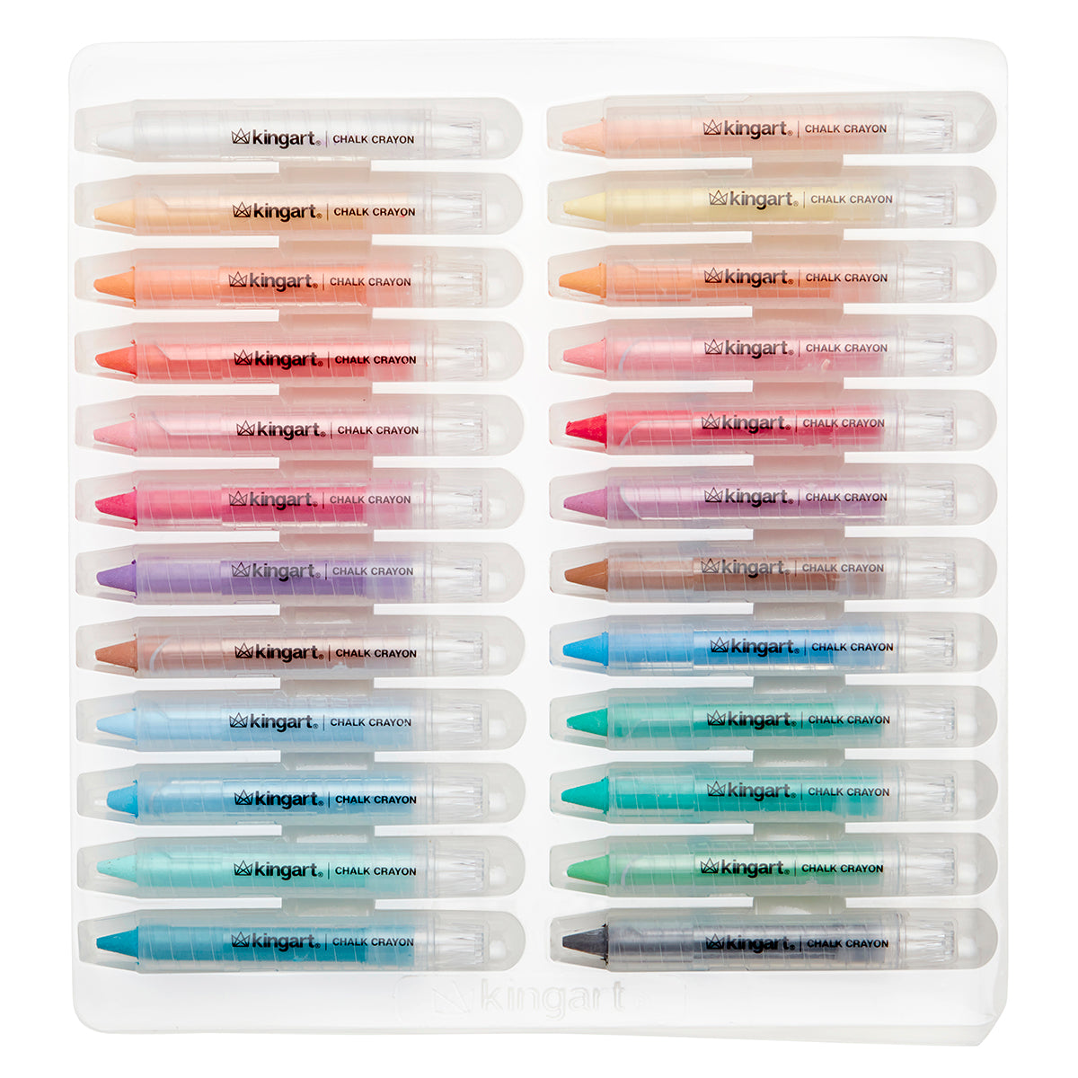 KINGART® Square Chalk Pastels, Set of 64 Unique Colors