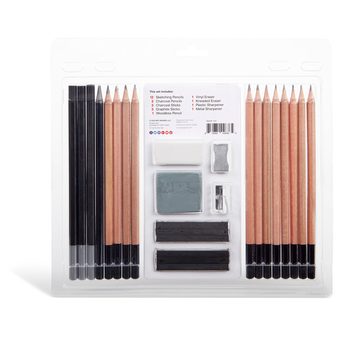 Art Drawing Set (Sketching and Charcoal Pencils Kit)