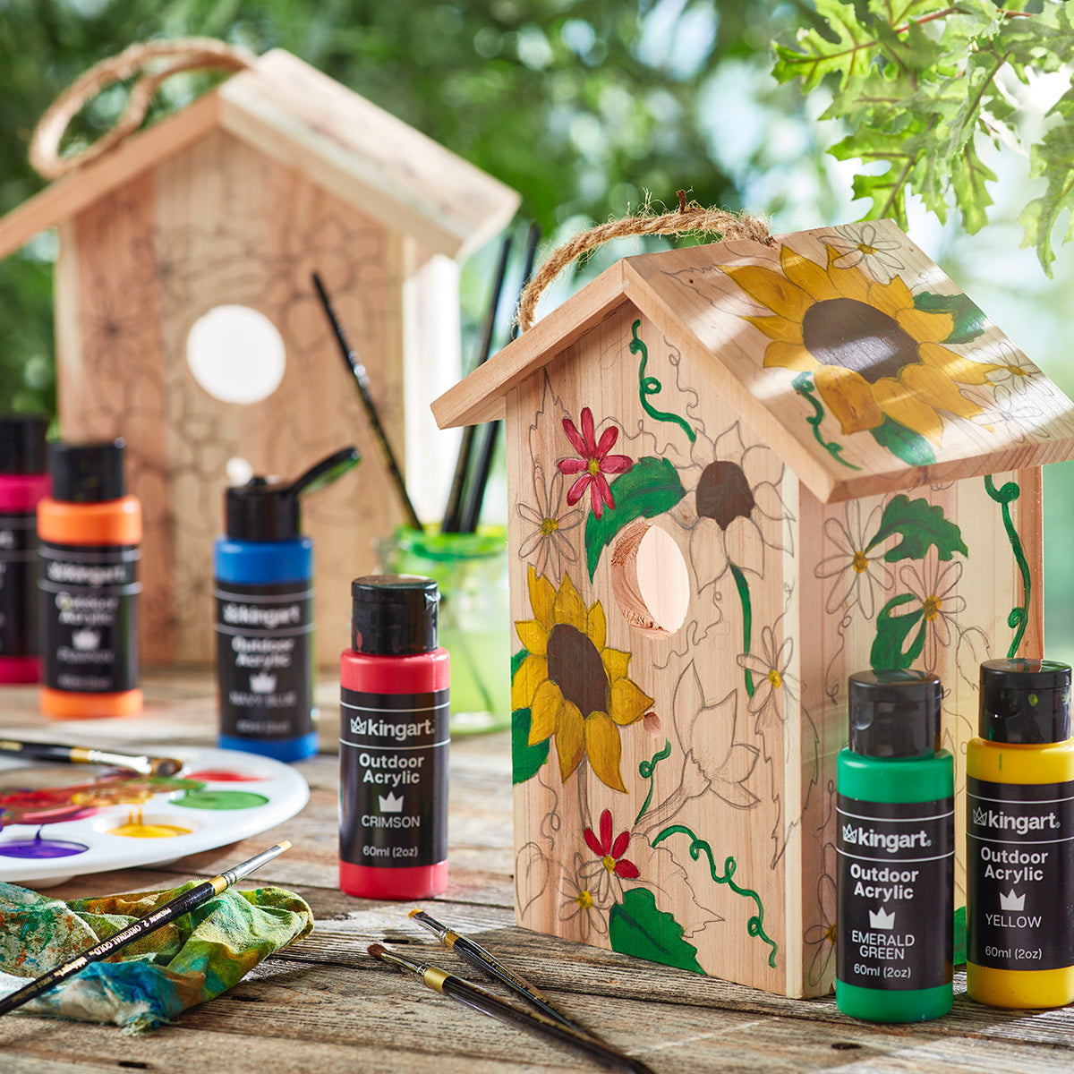 SUDOR Acrylic Paint Set, Waterproof and Vibrant, Non-Toxic Paints for  Artists, Children, Hobby Painters and Students, Ideal for Wood, Stone and  Canvas