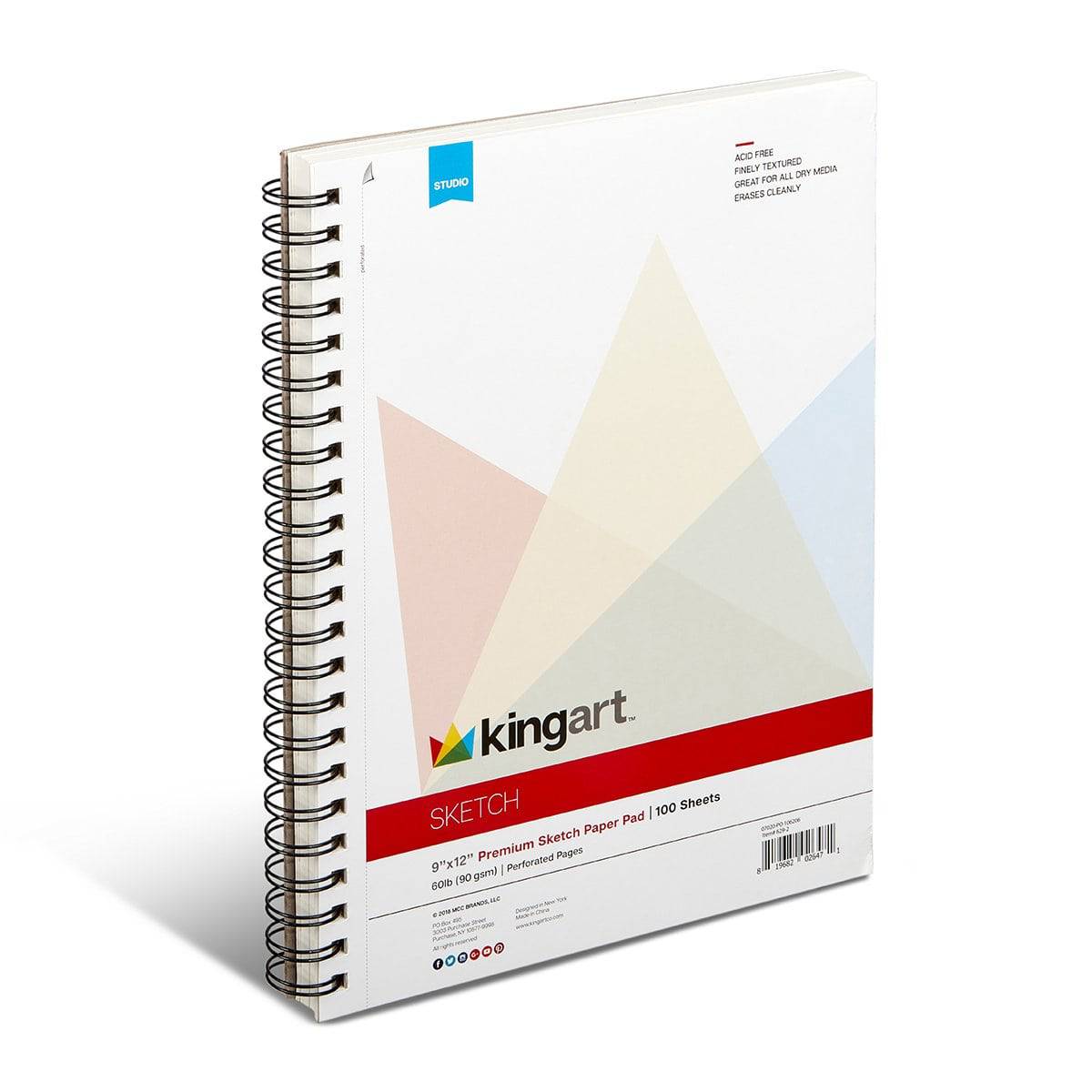 Kingart Sketch Pad 9 inchx12 inch -100 Sheets