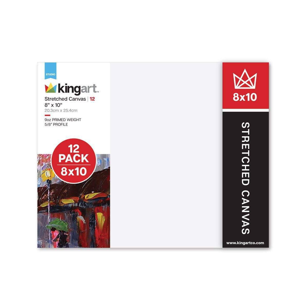 Bview Art 8x10 Inch 100% Cotton Artist Canvas Boards Primed White  Stretched Canvas For Painting, Acrylic Pouring, Oil Paint