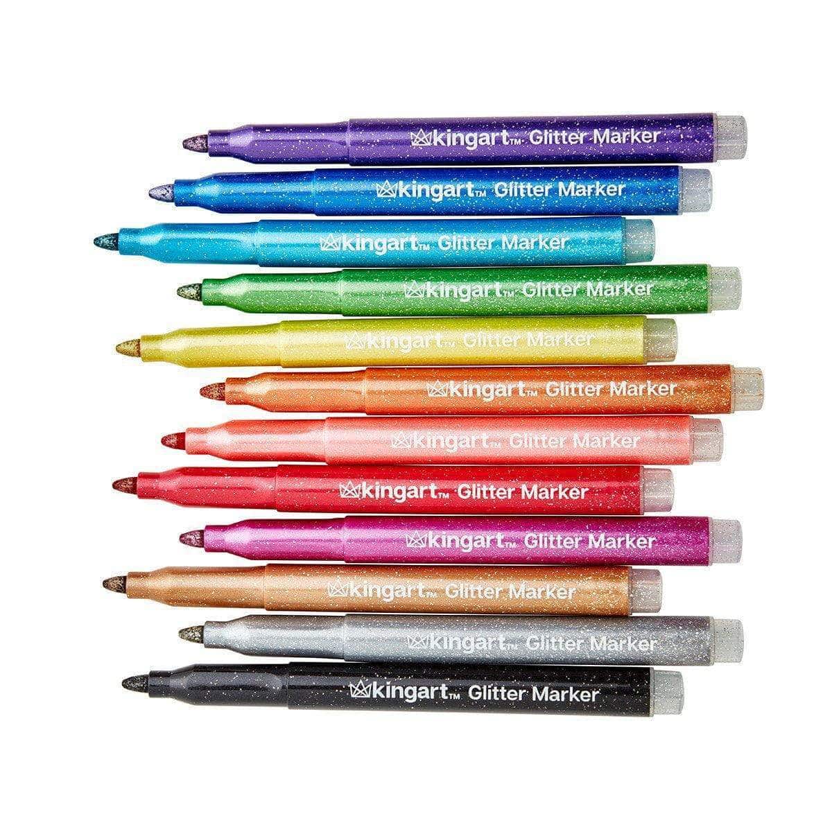 12 Glitter + 12 Multicolor Extra Fine Tip Paint Pens Bundle