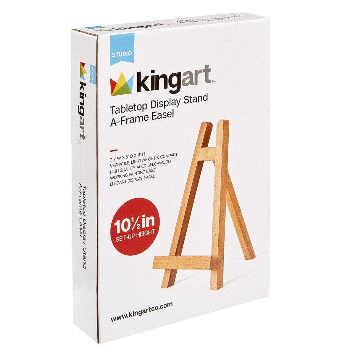 KINGART® Wooden Tabletop Display Stand A-Frame Easel