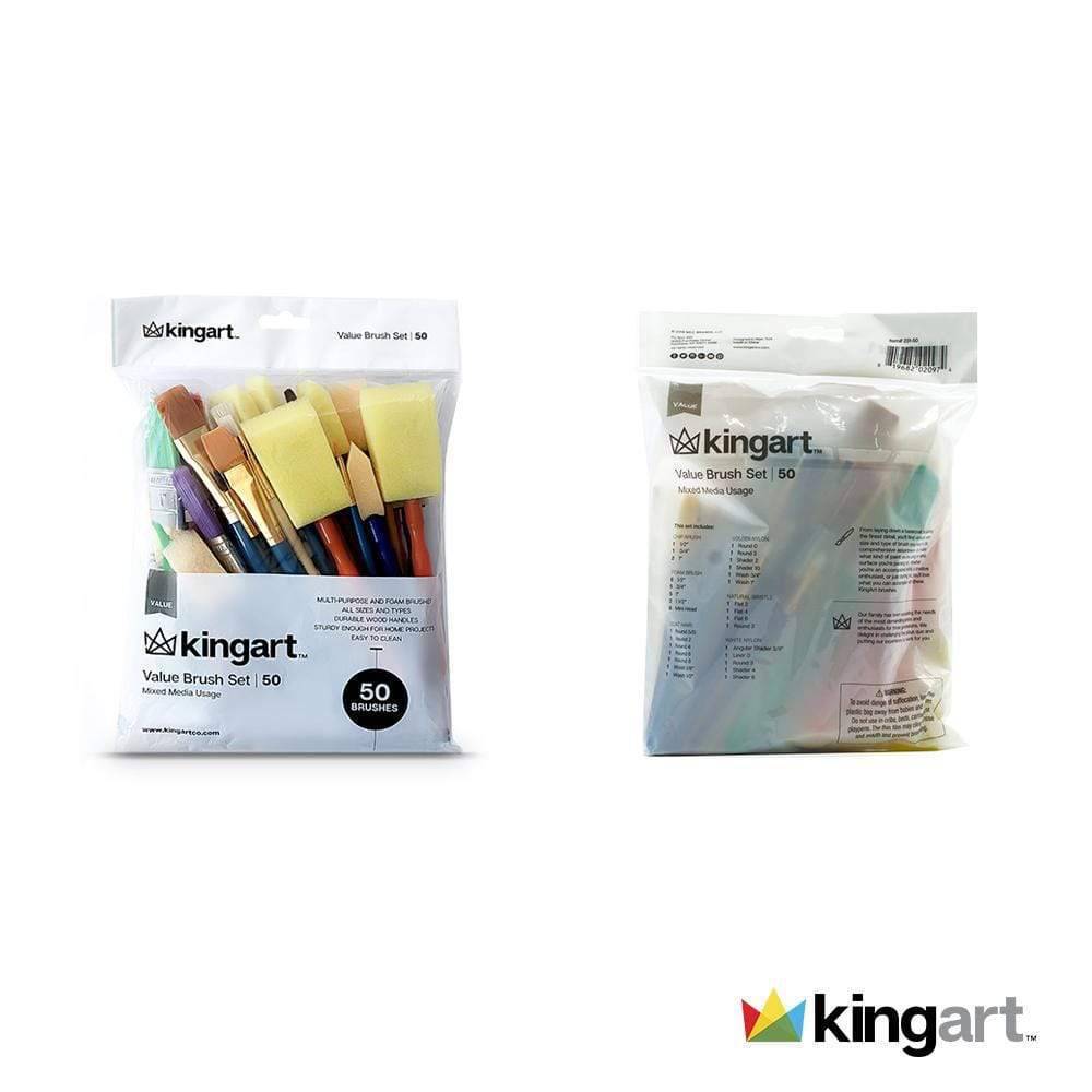 Kingart Paint Brush Set 12/Pkg - Detail