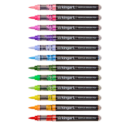 KINGART Set 48 Pastelli A Pigmento Solubili In Acqua - Inclusa Custodia - Per Carta, Vetro, Legno E Tela