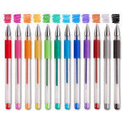 Gel Pens Soft Grip 12 Glitter Colors - Studio - KINGART