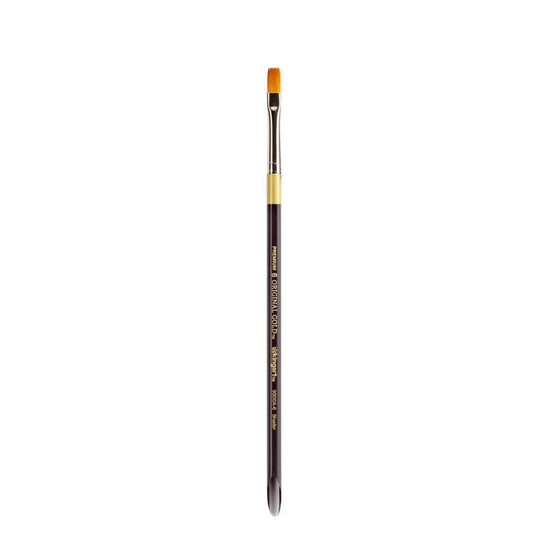 KINGART® Original Gold® 9300A Shader Series, Aqua Acrylic Handle, Premium Golden Taklon Multimedia Artist Brushes -  - KINGART
