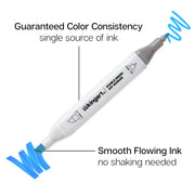 Double-Ended Alcohol Markers - Singles (60 Colors) - Pro - KINGART