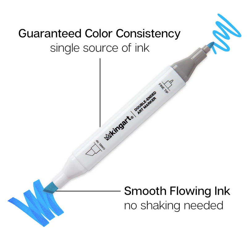 Double-Ended Alcohol Markers - Singles (60 Colors) - Pro - KINGART