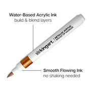 Acrylic Paint Brush Tip Markers 24 Metallic Colors - Studio - KINGART
