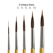 Original Gold® 9035 Round Needle Point Brushes - PREMIUM LINE BRUSHES - KINGART