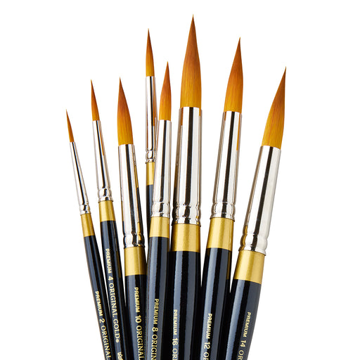 Original Gold® 9020 Ultra Round™ Brushes 8 pc - Premium - KINGART