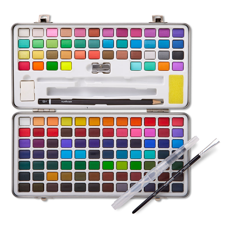 Watercolor Paint Set, 137 Pieces with Storage Case