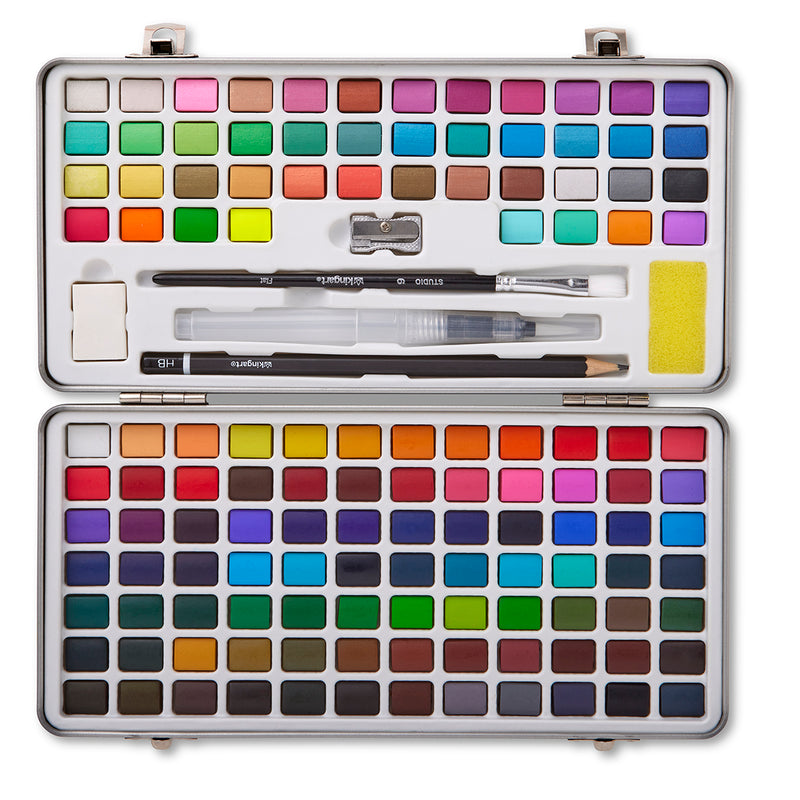 Watercolor Paint Set, 137 Pieces with Storage Case