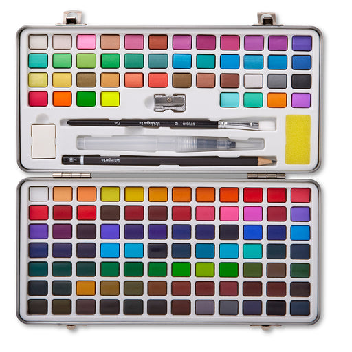 Watercolor Paint Set, 137 Pieces with Storage Case - PAINT - KINGART