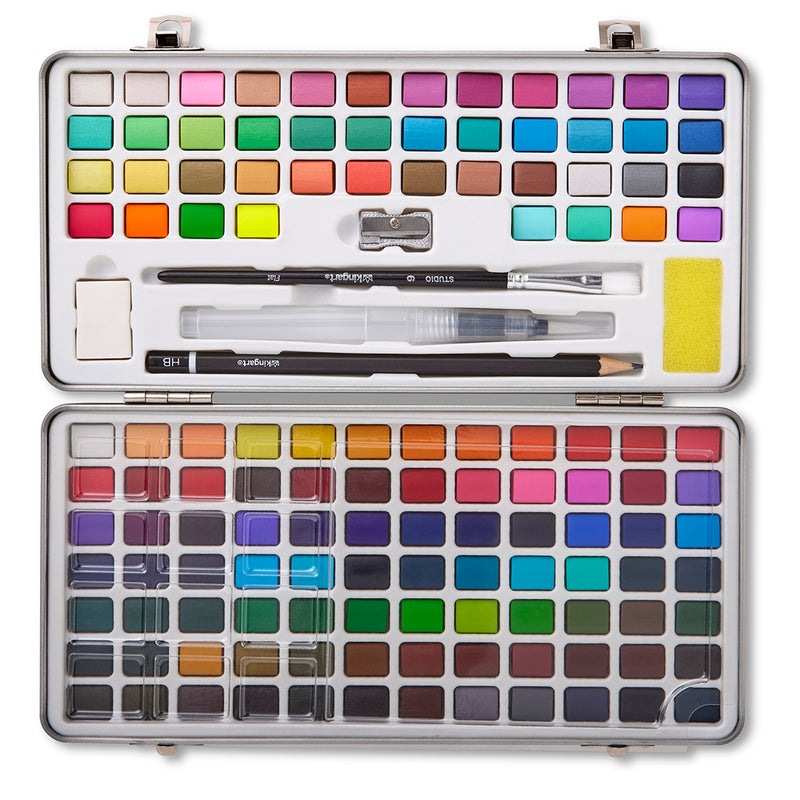 Watercolor Paint Set, 137 Pieces with Storage Case