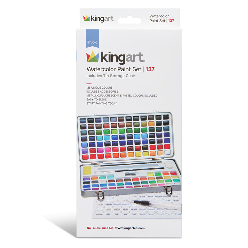 Watercolor Paint Set, 137 Pieces with Storage Case