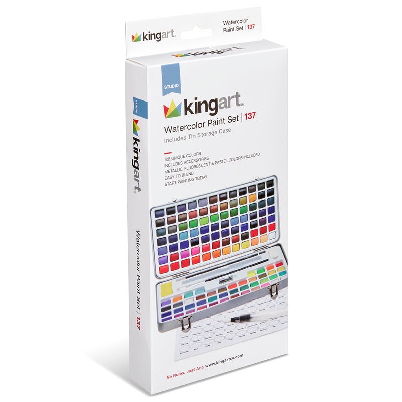 Watercolor Paint Set, 137 Pieces with Storage Case