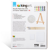 Acrylic Painting Set with Tabletop Easel, 15 pc - Studio - KINGART®