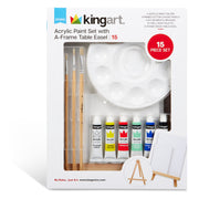 Acrylic Painting Set with Tabletop Easel, 15 pc - Studio - KINGART®
