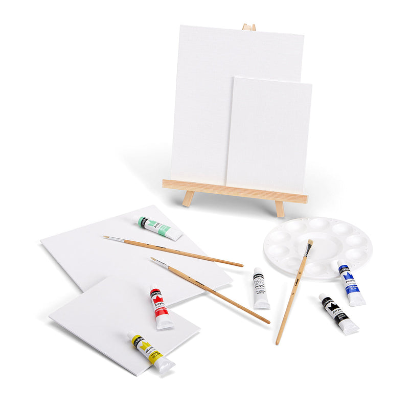 Acrylic Painting Set with Tabletop Easel, 15 pc - Studio - KINGART®