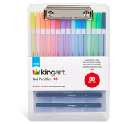Gel Pen Set with Drawing Board Case, 30 pc - Studio - KINGART