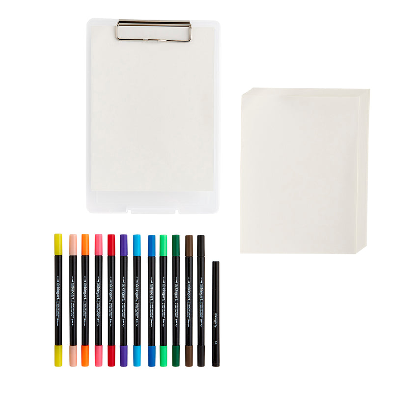 Marker Set with Drawing Board Case, 30 pc - Studio - KINGART
