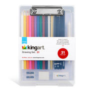 Drawing Set with Drawing Board Case, 31 pc - Studio - KINGART