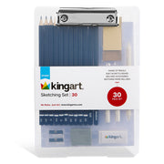 Sketching Set with Drawing Board Case, 30 pc - Studio - KINGART