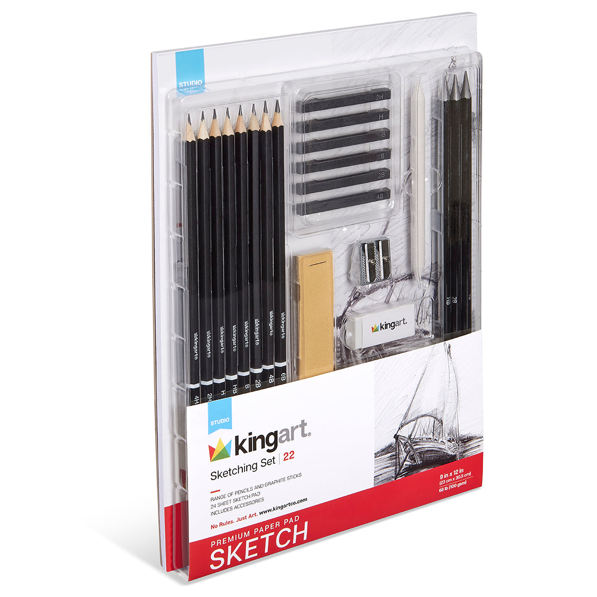 Sketching Essentials Set - 22 pcs — KINGART