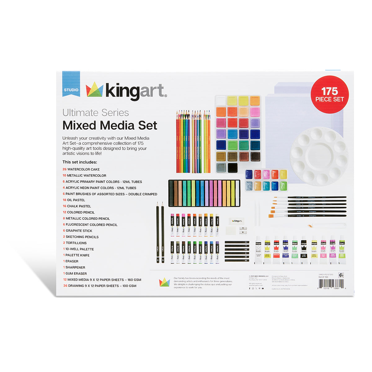 Mixed Media Art Set – 175 Pieces — KINGART