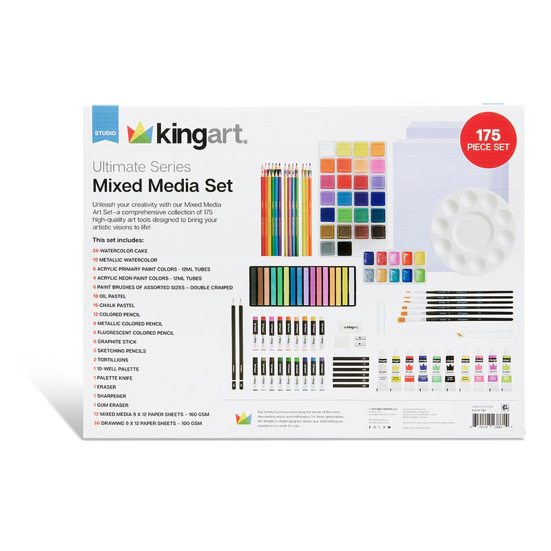Mixed Media Art Set – 175 Pieces - ARTIST SETS - KINGART