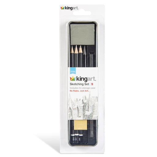 Sketching Tin Set, 9 pc - ARTIST SETS - KINGART