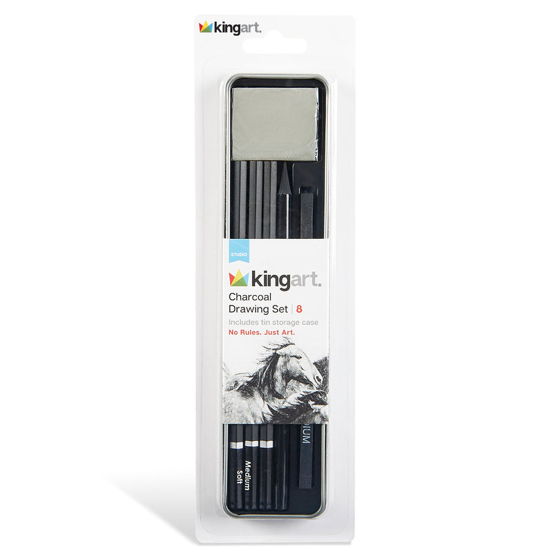 Kin Drawing Set Sketch & Draw Tin Set, 8 pc — KINGART