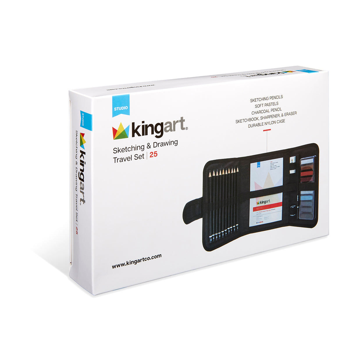 Sketch On The Go: Studio Travel Set Of 25 With Sketch Pad And Case