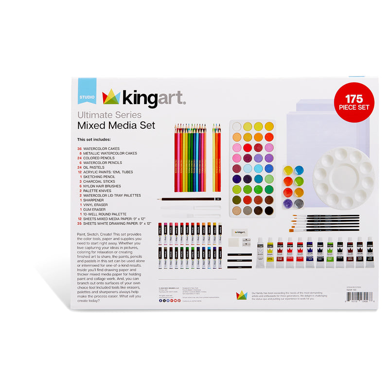 Mixed Media Art Set, 175 pc - Studio - KINGART