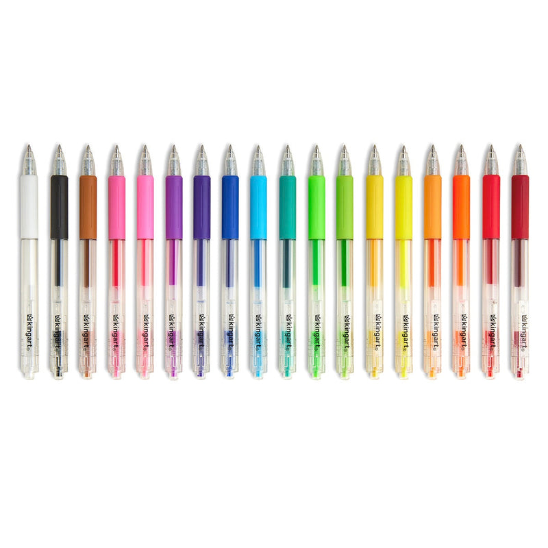 Gel Pens Retractable 18 Colors - MARKERS & PENS - KINGART