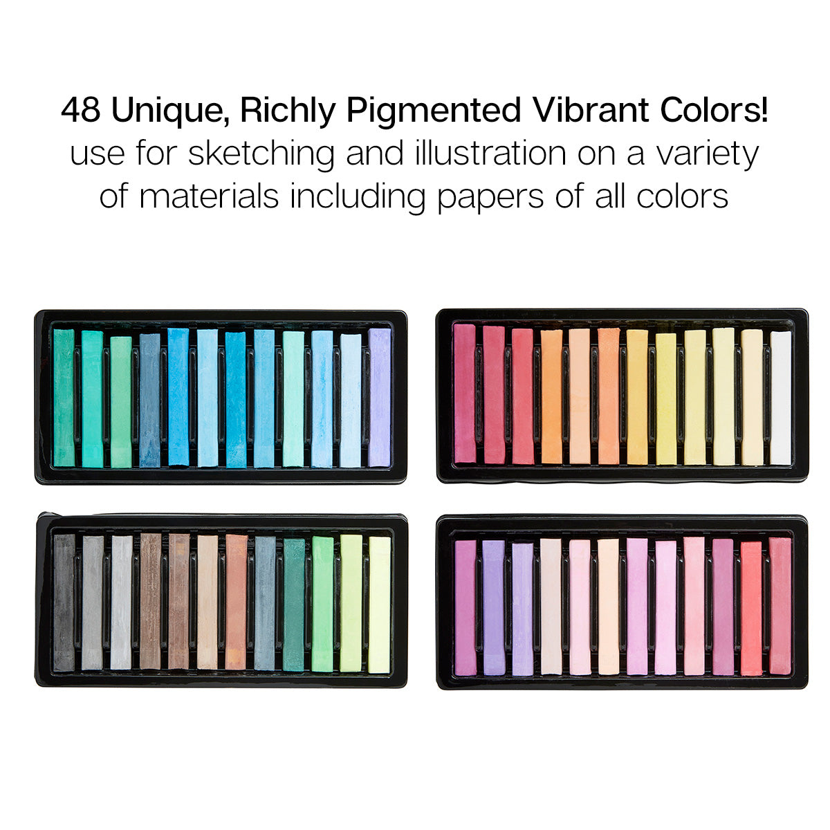 Square Chalk Pastels - 48 Colors — KINGART
