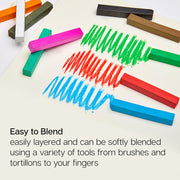 Soft Square Pastels Full Sticks 12 pc - DRAWING & SKETCHING SUPPLIES - KINGART