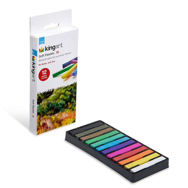 Soft Square Pastels Full Sticks 12 pc - DRAWING & SKETCHING SUPPLIES - KINGART