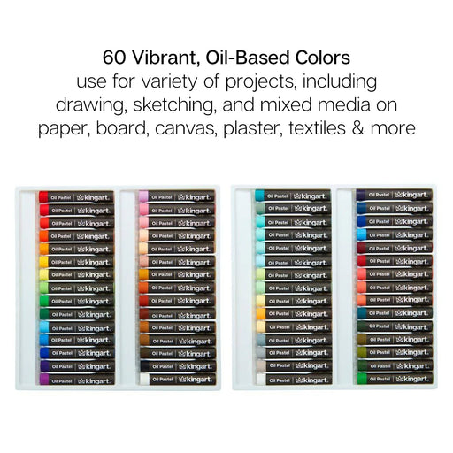 Oil Pastels 60 pc - Studio - KINGART®