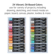 Oil Pastels 24 pc - DRAWING & SKETCHING SUPPLIES - KINGART
